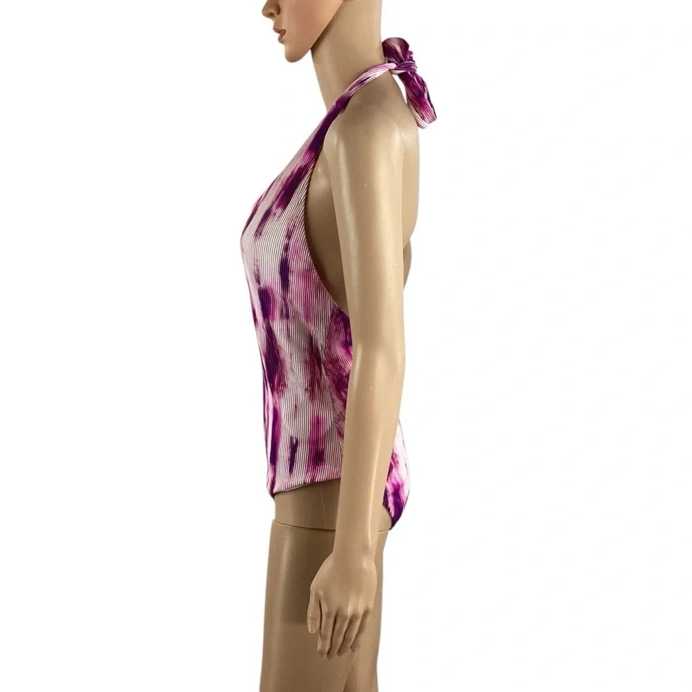 PQ Swim Spell Avery One Piece Swimsuit Pink Tie Dye Ribbed M